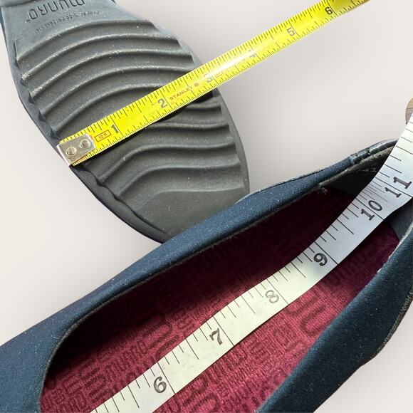 Munro Womens 8N Fabric Leather Loafer Comfort Shoes Casual Navy Black Stretchy - Picture 12 of 12